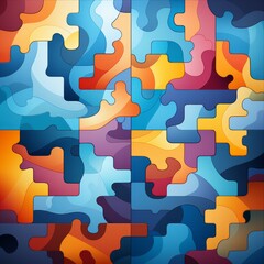 Fond puzzle couleur 