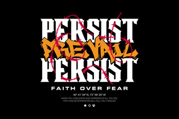 Urban prevail Streetwear graphic design vector template print file