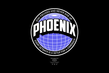 Urban phoenix Streetwear graphic design vector template print file