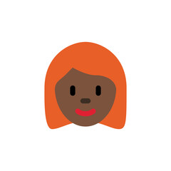 Woman: Dark Skin Tone, Red Hair