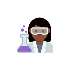 Woman Scientist: Dark Skin Tone 