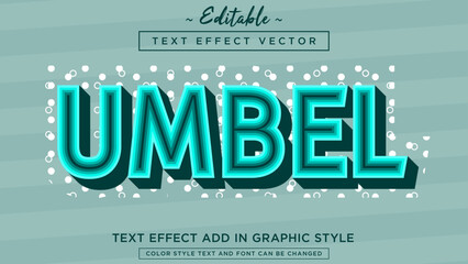 Charming and glossy text style effect fully editable vector text effect