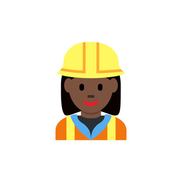Woman Construction Worker: Dark Skin Tone