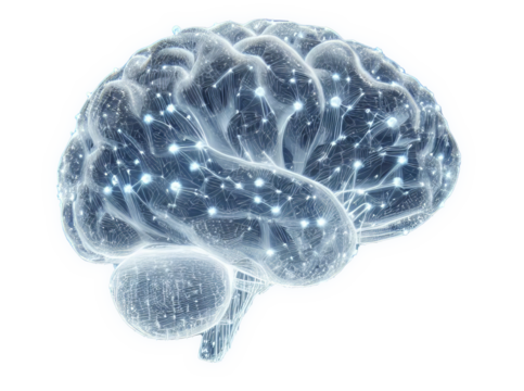 Brain Technology Synapses Isolated Transparent Background