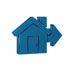 Blue Sale house icon isolated on transparent background. Buy house concept. Home loan concept, rent, buying a property.