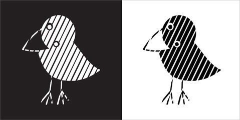 Illustration vector graphics of crow icon