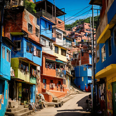 Fototapeta na wymiar Illustration of a town in Venezuela.