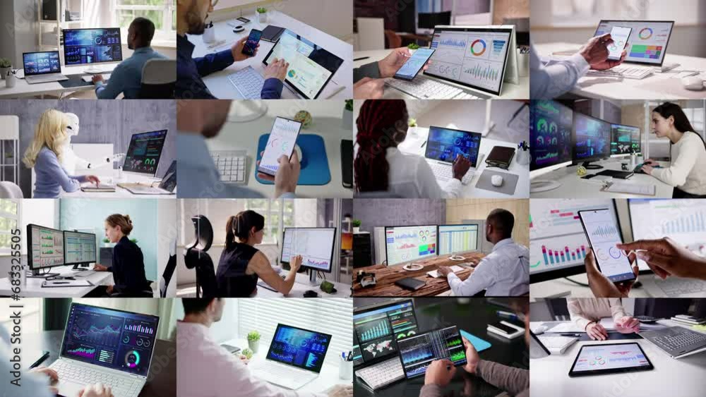 Poster kpi business data dashboard analytics