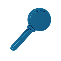 Blue Push pin icon isolated on transparent background. Thumbtacks sign.