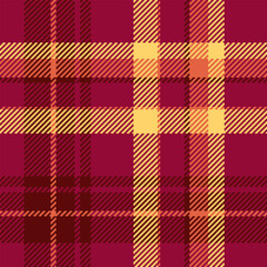 Check seamless plaid of tartan textile vector with a fabric background texture pattern.
