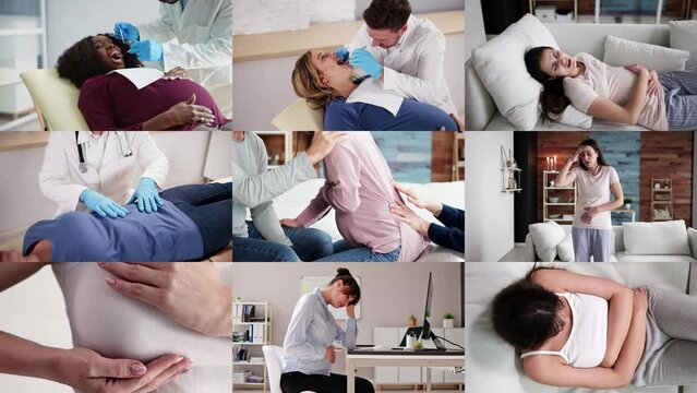 Pregnant Woman Checkup And Massage