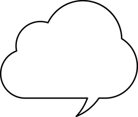 Speak bubble text, message box, chatting box, cartoon set. Vector illustration. Balloon doodle style thinking sign symbol. Speech bubble, speech balloon, chat bubble.