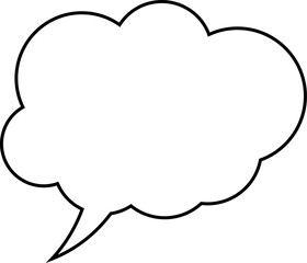 Speak bubble text, message box, chatting box, cartoon set. Vector illustration. Balloon doodle style thinking sign symbol. Speech bubble, speech balloon, chat bubble.