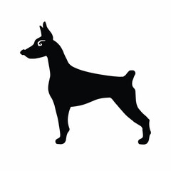 dog, silhouette, symbol, vector illustration