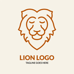 Vector illustration of a lion logo,