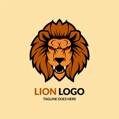 Vector illustration of a lion logo,