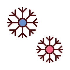 Snowflake icon isolate white background vector stock illustration
