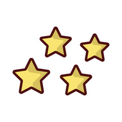 Star icon isolate white background vector stock illustration