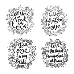 Set of motivation quote you matter Hand lettering typography illustartion vector