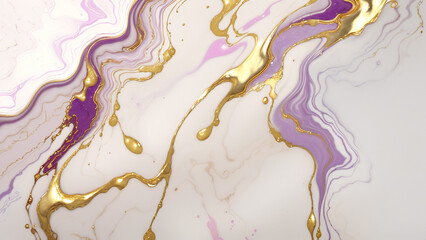 Abstraction with gold paint
