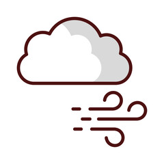 Windy icon isolate white background vector stock illustration