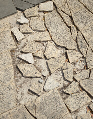 Obraz premium concrete pavement background, sidewalk stone pavement