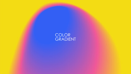 Blurred vibrant stain. Abstract background with color gradient shape for creative graphic design. Vector illustration.