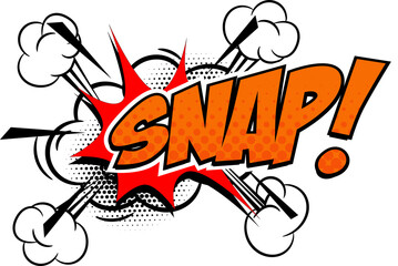 Snap Text Comic Speech Bubble Explosion