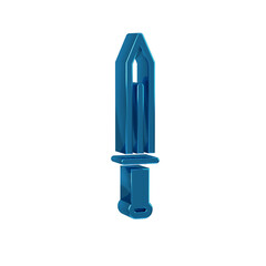 Blue Medieval sword icon isolated on transparent background. Medieval weapon.