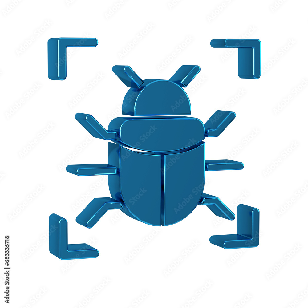 Aufkleber blue system bug concept icon isolated on transparent background. code bug concept. bug in the system
