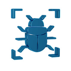 Blue System bug concept icon isolated on transparent background. Code bug concept. Bug in the system. Bug searching.