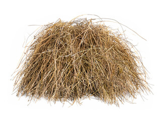 hay bale on a white background
