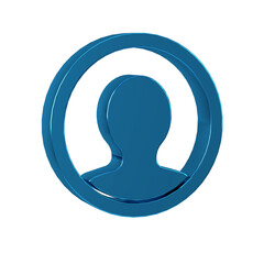 Blue Create account screen icon isolated on transparent background.