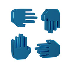 Blue Project team base icon isolated on transparent background. Business analysis and planning, consulting, team work, project management. Developers.