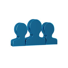 Blue Users group icon isolated on transparent background. Group of people icon. Business avatar symbol - users profile icon.