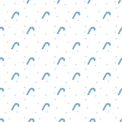 Seamless christmas pattern. New year background. Doodle illustration with christmas icons