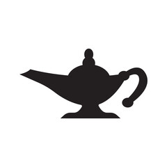 magic lamp genie icon logo template