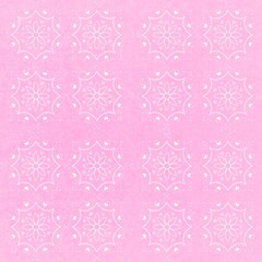 Pink background image, white flower