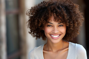 African american woman with a warm smile