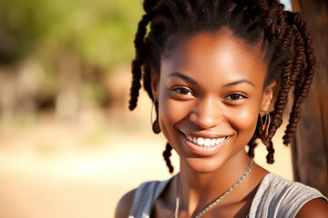 smiling young african american woman