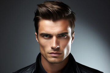 Fototapeta premium closeup of a serious and attractive adult guy