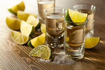 Tequila with salt and lime.