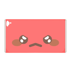 シンプル板チョコ　怒る⭐︎PNG