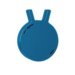 Blue Kettlebell icon isolated on transparent background. Sport equipment.