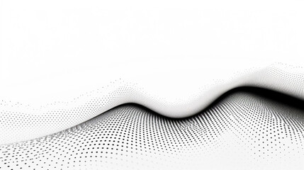 Dot line wave isolated on white background