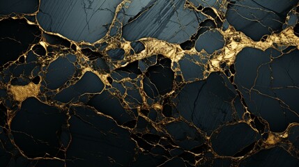 Abstract Luxury Marble Texture background, Black and Gold color, realistic stone marbled surface,
