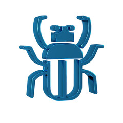 Blue Stink bug icon isolated on transparent background.
