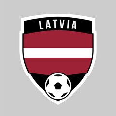 Shield Football Team Badge of Latvia