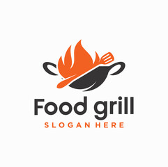 collection of barbecue restaurant logos Hot Girl Logo spicy food vector