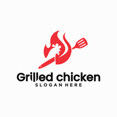 collection of barbecue restaurant logos Hot Girl Logo spicy food vector